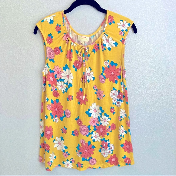 ModCloth Best and Brightest Yellow Floral Tank Top - Picture 2 of 5